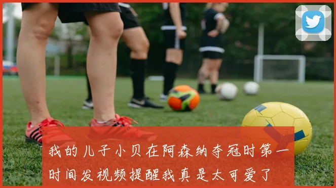 我的儿子小贝在阿森纳夺冠时第一时间发视频提醒我真是太可爱了